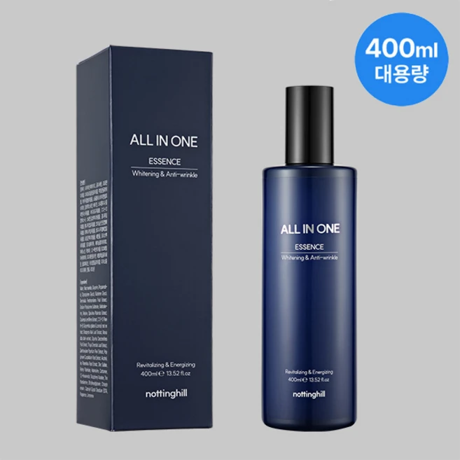 노팅힐 남성 올인원 에센스 대용량 400ml + 휴대용 100ml, 1개 - 쿠팡