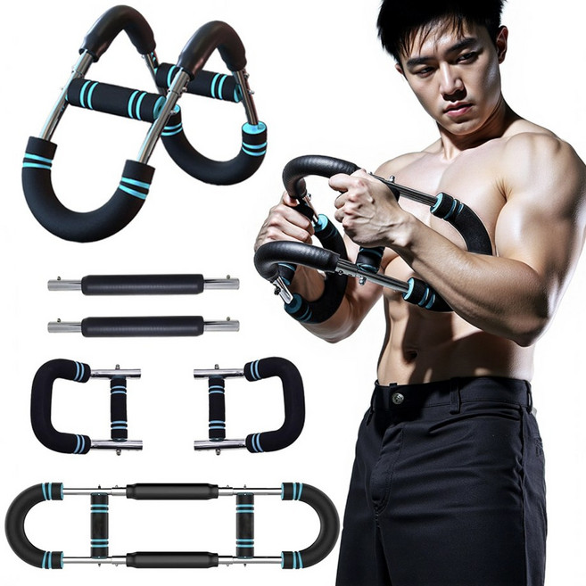 메인워크 스프링 완력기 강도조절 가슴 어깨 팔 삼각근 홈트 전신 운동 기구, 1개, 블랙