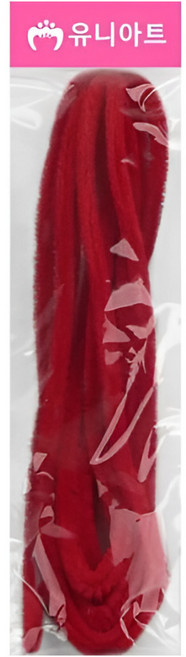 유니아트 일반모루 철사, 빨강, 1개