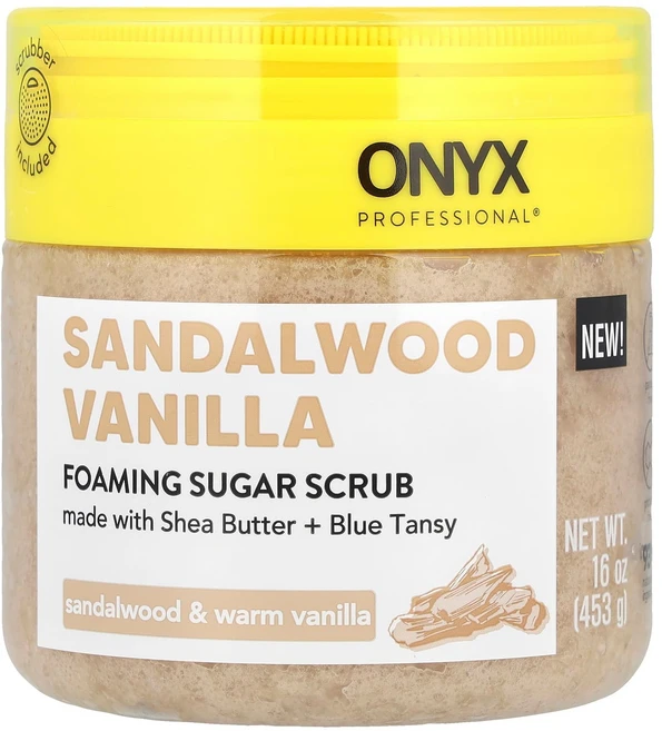 오닉스 프로페셔널 샌달우드 바닐라 거품형 슈가 스크럽 샌달우드 & 따뜻한 바닐라 향 453g (16oz) ONY-75130 - 쿠팡