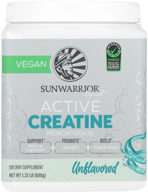 Sunwarrior 선워리어 스포트 액티브 크레아틴 모노하이드레이트 무맛 132 lb 600 g 파우더 운동, 1개, 600g - 쿠팡