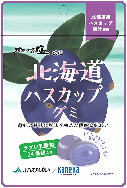 나만플레이스 일본 카네카 홋카이도 하스카프 과일 쥬레 구미 젤리, 1개, 40g