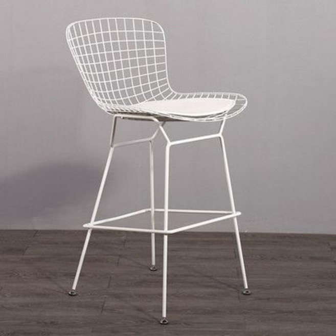 놀 베르토이아 바체어 홈바 암체어 쇼파 바실리 카페, 화이트 의자 좌석높이70cm +화이트