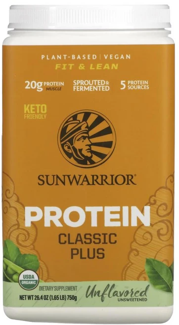 Sunwarrior 썬워리어 플랜베이스 클래식 플러스 프로틴 750g Classic Plus Protein Plant Based Unflavored 1.65 lb (750 g), 2kg, 1개 - 쿠팡