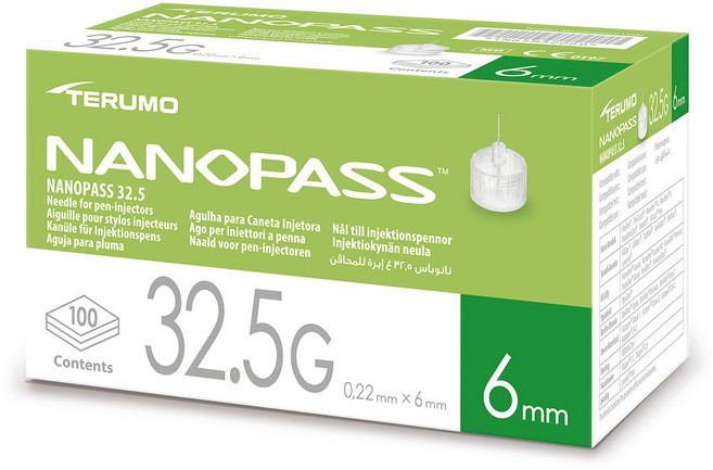 일본 테루모 펜니들 NANOPASS 32.5G 6mm 인슐린 멸균 주사침 주사바늘