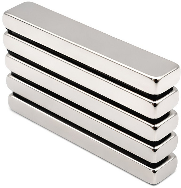 마니코 초강력 네오디움 사각 블록자석 50x10x5mm, 5개, 실버