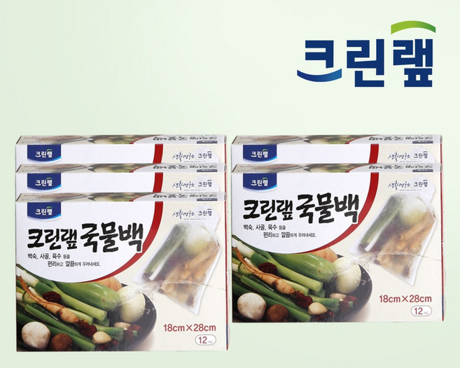 크린랩 깔끔하게 우러나는 다시백 국물백 티백, 특대(XL), 5개, 12개입