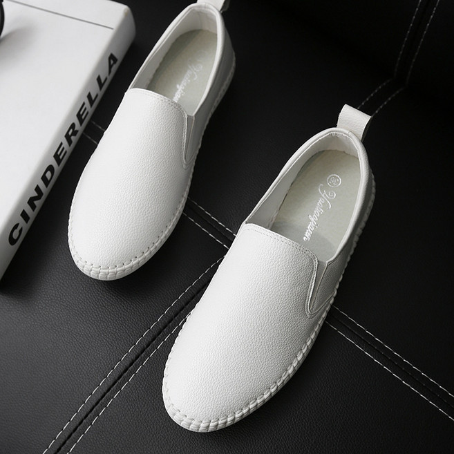 一腳蹬休閒鞋小白鞋子女鞋百搭平底單鞋女新款秋樂福鞋護士鞋