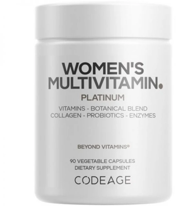 Codeage 코데이지 여성 멀티비타민 플래티넘 코큐텐 콜라겐 프로바이오틱스 90 베지캡 종합비타민 유산균 영양제, 1개, 90정 - 쿠팡