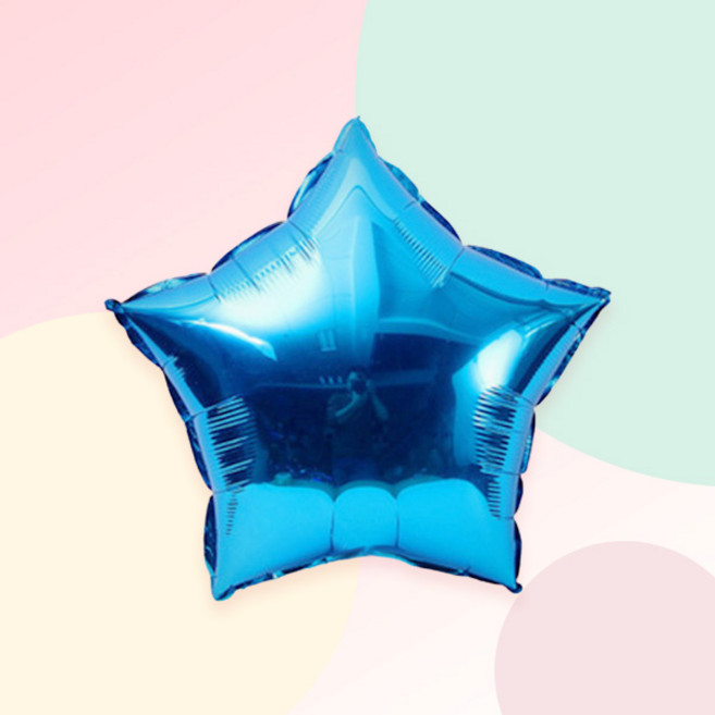 [예쁨주의지호] 히어로풍선모음 / 어벤져스/남아풍선/ 헐크/스파이더맨/아이언맨/배트맨, 별풍선_대형 (18인치)_블루