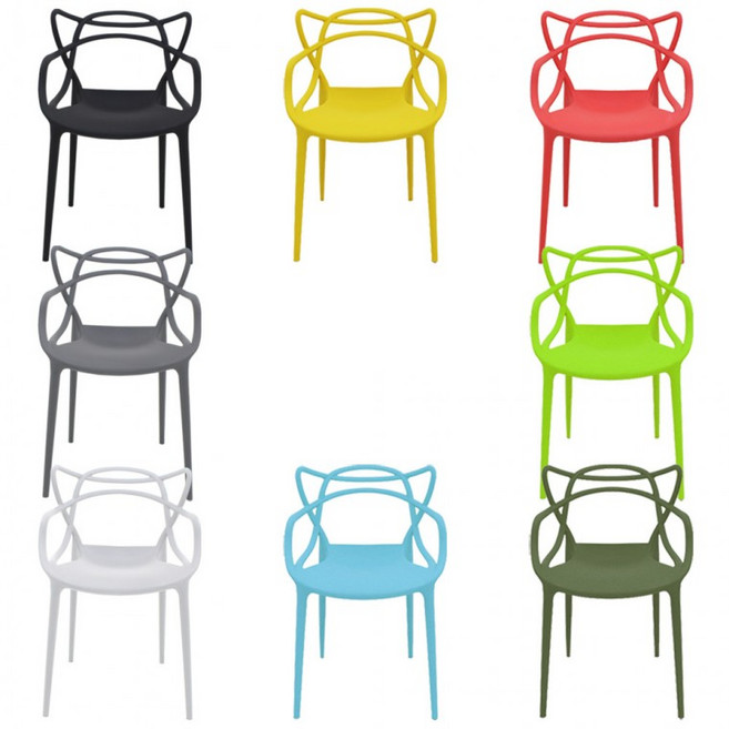 아르티체어 식탁의자 카페 인테리어 플라스틱 등받이체어, 화이트, 1개