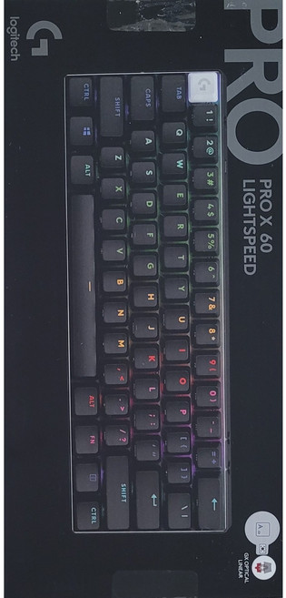 로지텍 PRO X 60 LIGHTSPEED 게이밍 키보드, 블랙 리니어, YR0090, 적축
