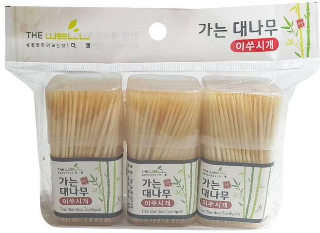 더웰 가는 대용량이쑤시개 대나무 이쑤시개(3P세트) 이쑤시게 요지