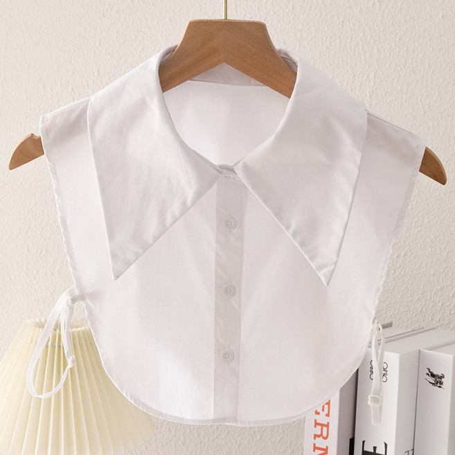 코코드림 여성용 롱포인트 코튼 페이크 레이어드 카라 YHM24135