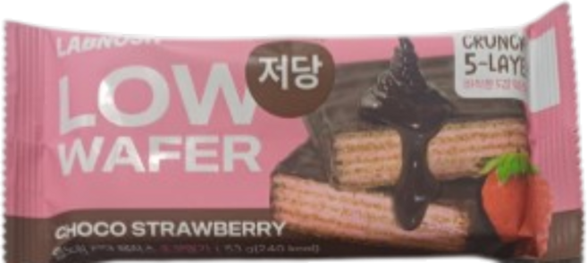 랩노쉬 저당 웨하스 초코딸기, 53g, 1개