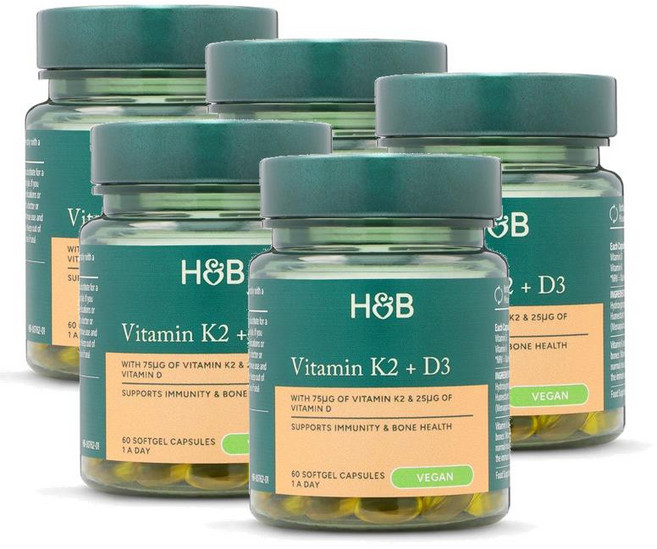 홀랜드앤바렛 비타민K2+D3 소프트젤 Holland & Barrett Vitamin K2 & Vitamin D3, 5개, 60정
