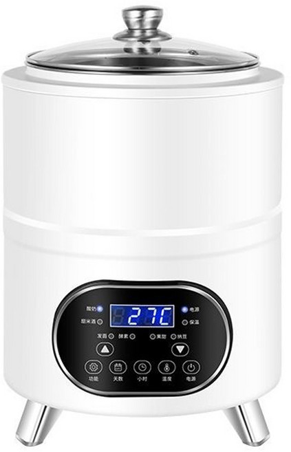 凱琦家居 優格機 商用8L大容量不鏽鋼恆溫發酵機, 8L白色（304內膽）美規110V