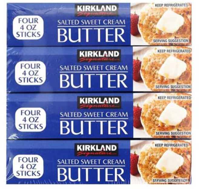 커클랜드 가염 스위트 크림 버터 아이스박스 포장, 453g, 4개
