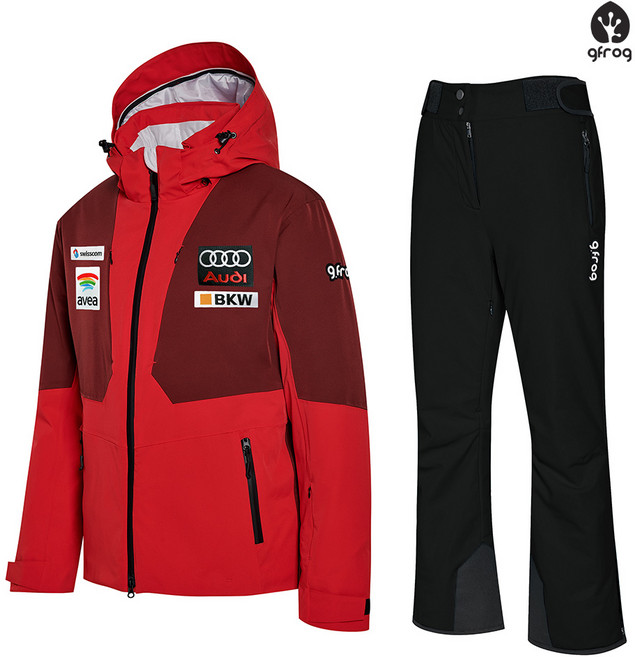 지프로그 스키복 로체 큐티 레드 여성용 세트 보드복