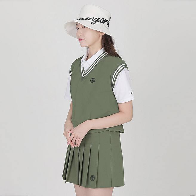 [2ELA MADE] 투엘라 라이크잇 우븐 여성 골프 조끼 (DMW4WV02)