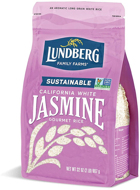 Lundberg 캘리포니아 화이트 자스민 라이스, 907g, 1개