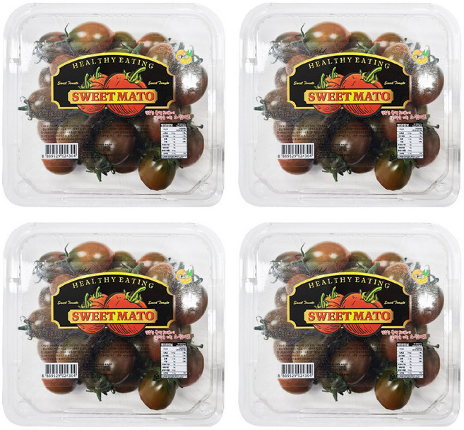스테비아 방울토마토 스윗마토 레드 블랙, 4개, 스테비아방울토마토 블랙 500g