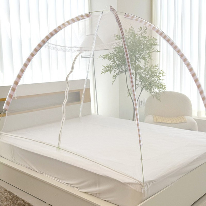 원터치모기장 침대 여름 방충망 모기장 싱글 더블 퀸
