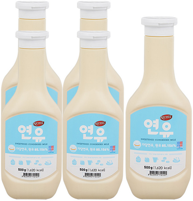 동서 리치스 연유 500g, 5개