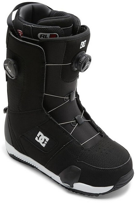 DC Shoes 남성용 Phase BOA Pro 스텝 온 조절 가능한 미디엄 플렉스 통기성 스노우보드 부츠 단열 라이너 및 몰드 안창 블랙/블랙/화이트 280mm(12)