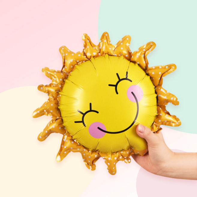 [파티지] 자동차풍선 생일 가랜드 모음, C_E_풍선_중형_햇님