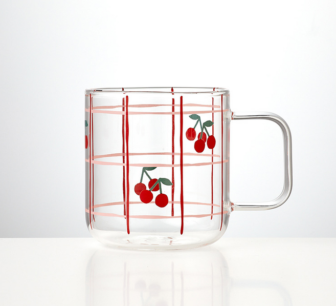 모던하우스 어썸데이 체리 내열 유리머그 350ml GA0123015, 단품, 1개