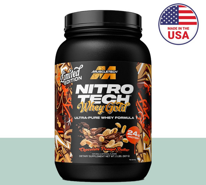 머슬테크 니트로 테크 웨이 골드 프로틴 단백질 초콜릿 땅콩버터 WPC WPI, 1개, 907g