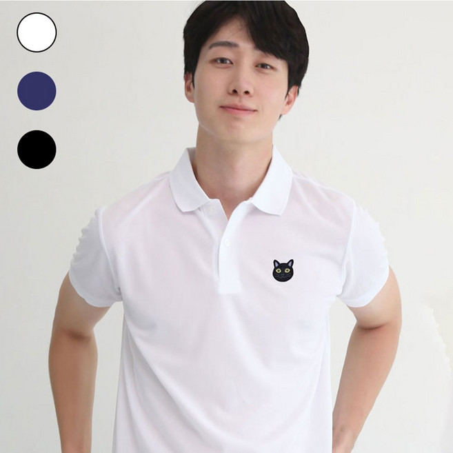기능성 냉감티셔츠 코롱 쿨론 카라티 단체 쿨티 피케 골프 아이스 반팔 작업복 고양이자수