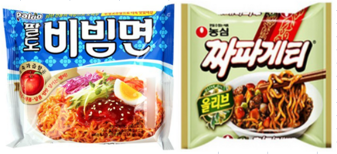 봉지)팔도비빔면 5개 + 봉지)농심짜파게티 5개, 10개