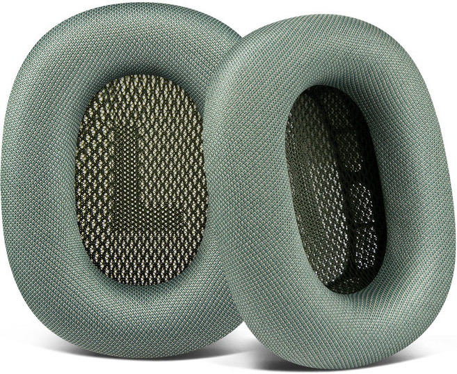 SOULWIT 교체용 이어패드-호환 모델 Airpods Max 에어팟 맥스 헤드폰 내구성 있는 메쉬 패브릭 소재 1쌍, Green, Mesh Fabric, 1개