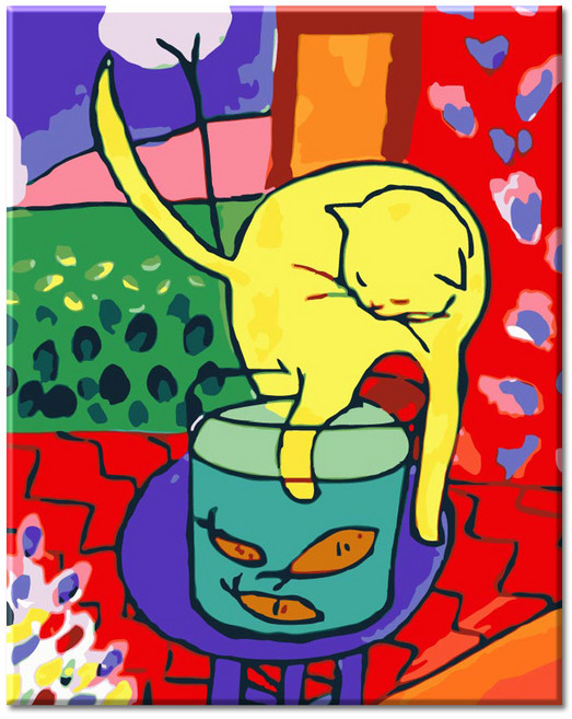 모모픽스페인팅 DIY명화그리기 40x50cm, 앙리마티스 고양이, 1개