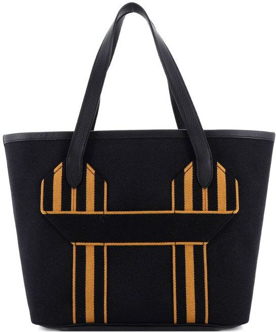 에르메스 중고 퍼상글 캔버스 레더 토트 백