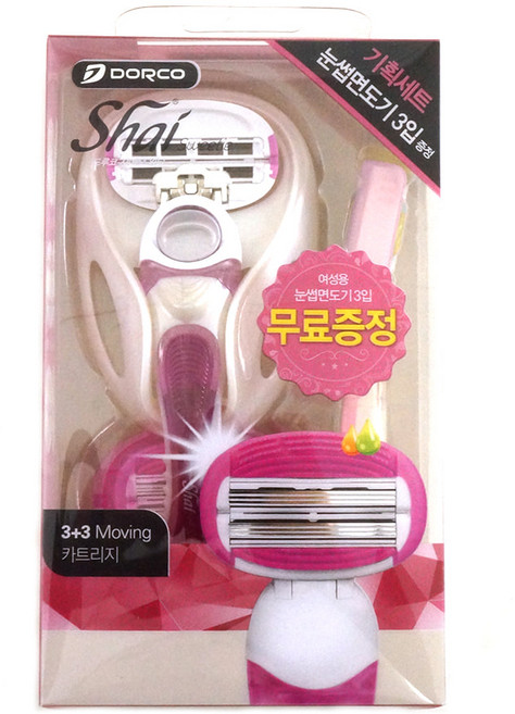 도루코 여성 바디 면도기 샤이 스위티 날2개+눈썹면도기3개, 1개, 1개입