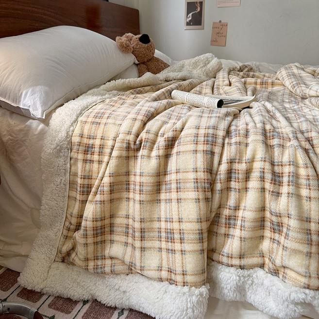 빈티지 밀크 플리스 & 셰어플리스 담요