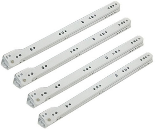 철레일 백색레일 서랍레일, 철레일350mm, 4세트