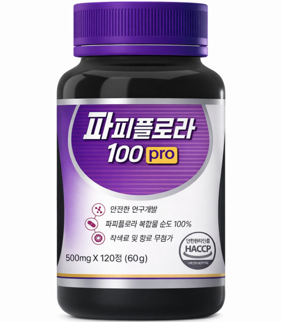 파피플로라 100 프로 대용량 식약청 100% haccp 인증, 1개, 120정