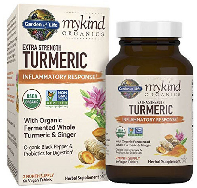 mykind ORGANICS 薑黃植萃素食錠, 60顆, 1罐