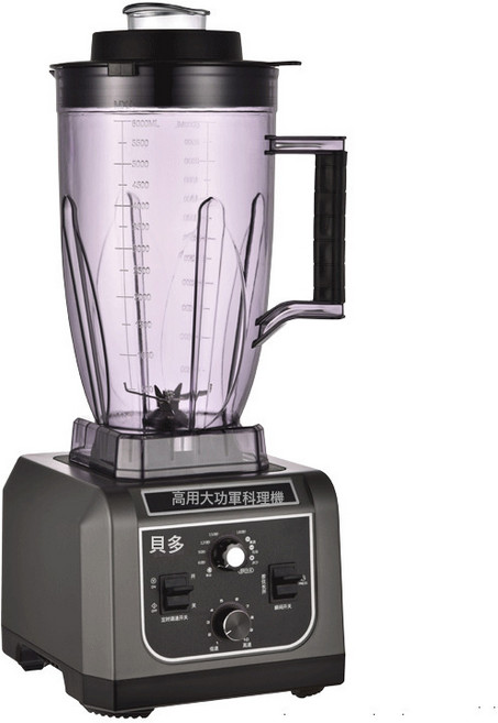 貝波多 破壁調理機 5L 大容量 2200W 大功率, 灰色6升-美規110V(國外使用):110V【美規插頭】#英文面板