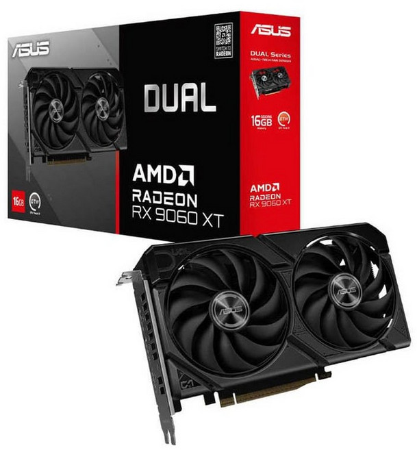 ASUS Dual Radeon RX 9060 XT 16GB 그래픽카드 [GDDR6 / SFF / 2.5Slot]