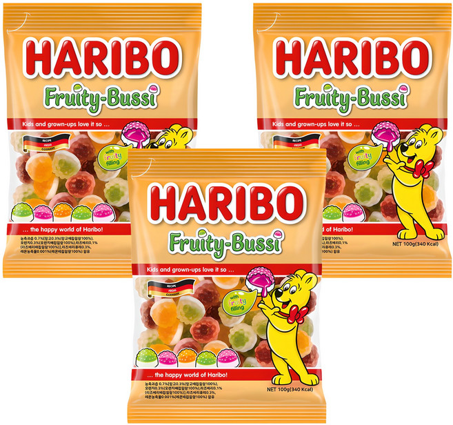 하리보 프리티부시, 100g, 3개