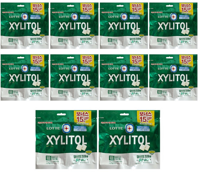 롯데제과 자일리톨 오리지날 트윈리필 115g, 10개