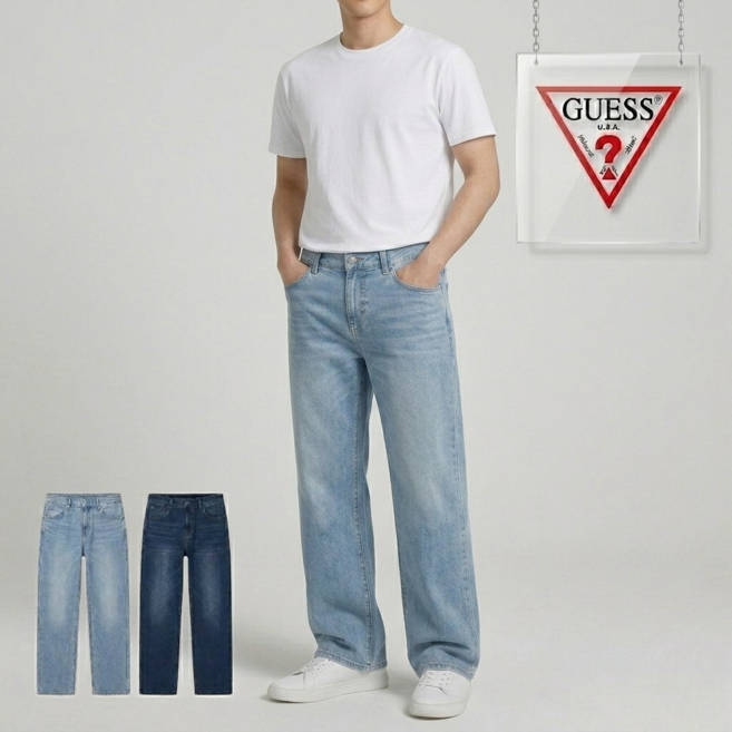 게스 청바지 남자 남성 GUESS 와이드핏