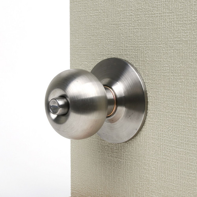 (락이록이) 8300G 원통형 방문 욕실문 사무실 손잡이 동전형 (무키), 실버, 1개