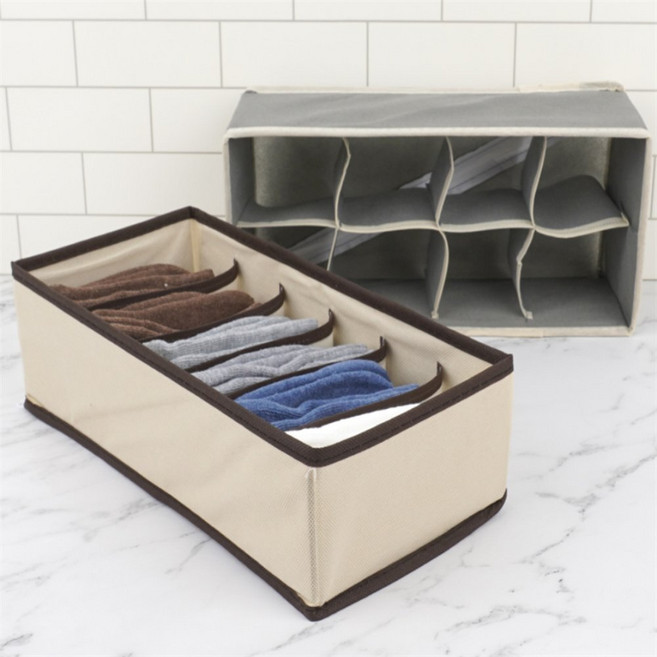 굿플레이스 부직포 수납정리함 6칸 8칸 화장대서랍장, 8칸 - 아이보리