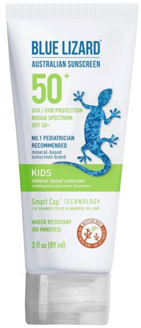 블루 리자드 키즈 미네랄 기반 자외선 차단 로션 SPF 50 크림 5 Fl Oz, 1개, 89ml